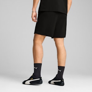 WARDROBE ESSENTIALS Men's Seersucker Relaxed 6" Shorts, PUMA Black, extralarge
